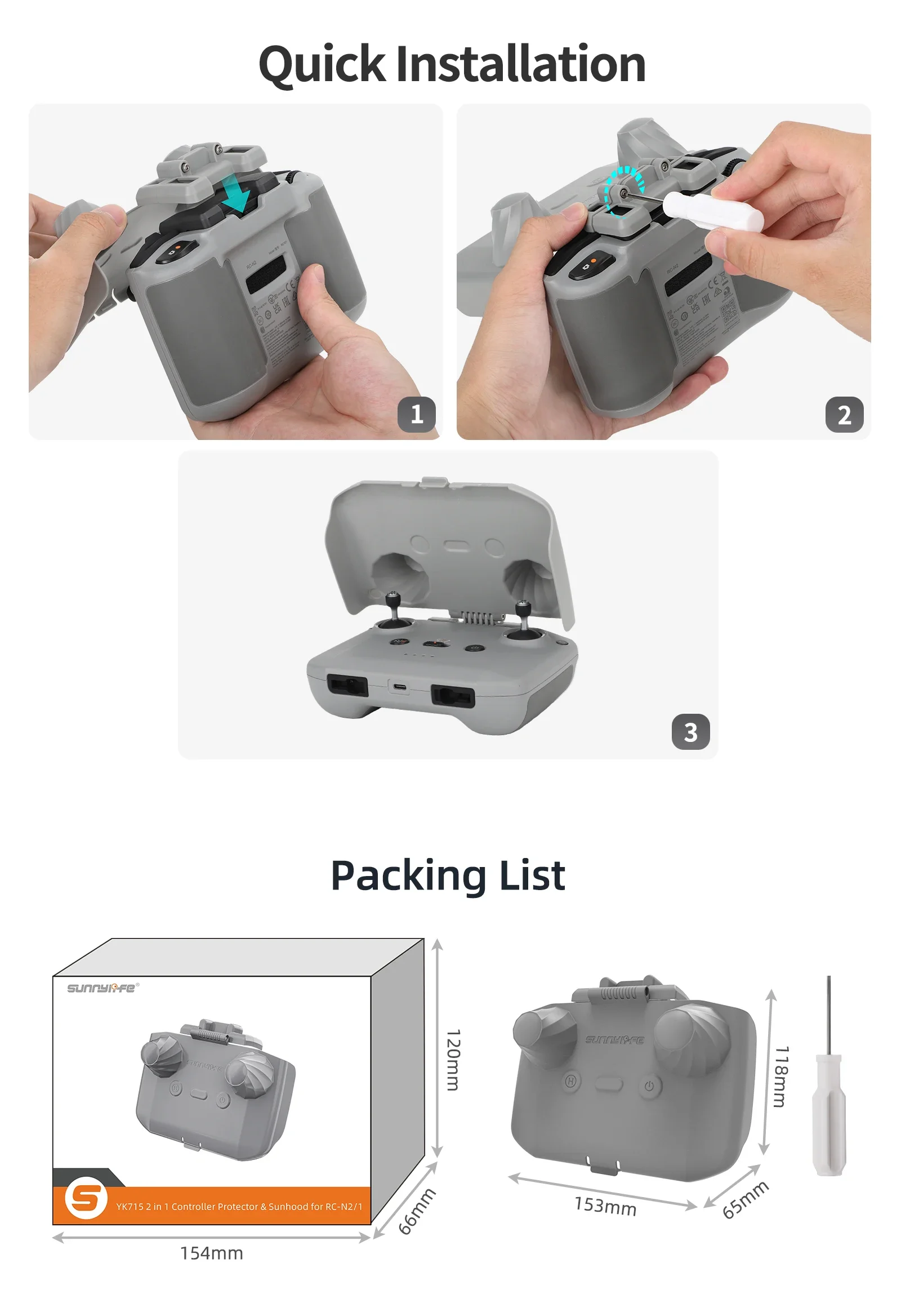 ฝาครอบป้องกันคอนโทรลเลอร์ 2 in - Dji Drone Mini 3 บทวิจารณ์และราคา