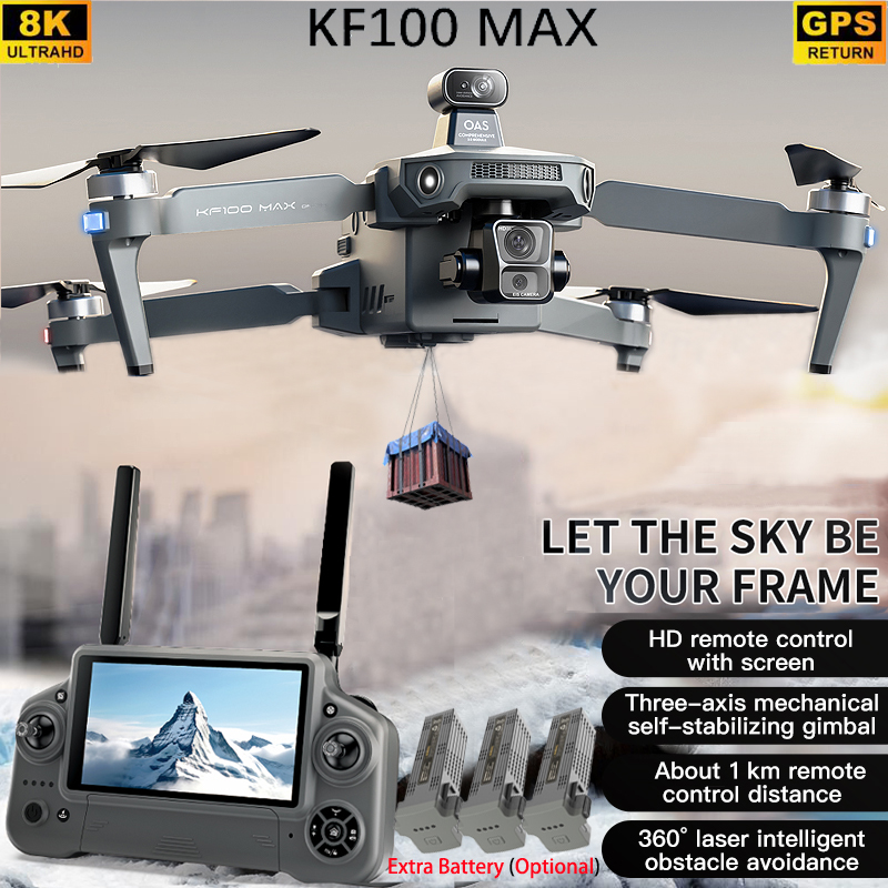 KF100 MAX GPS Drone 4K กล้อง 3 - Fpv Drone Charger บทวิจารณ์และราคา